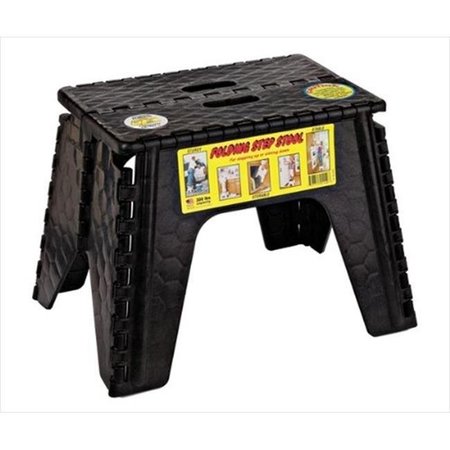 B&R PLASTICS B&R PLASTICS 1036BK Ez Foldz Step Stool; 12 In. - Black B6A-1036BK